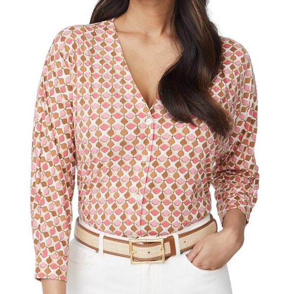 J. McLaughlin Tops - J. Mclaughlin Viola Top in Hexcomb Sz L